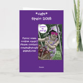 Katze mit Höhenkarte Karte (Rückseite)