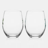 Katze mit House-Pflanze Wasserfarbe Weinglas Ohne Stiel (Links)