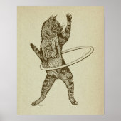 Katze mit Hula Hoop Poster (Vorne)