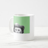 Katze mit Hut (Moegi) Kaffeemaschine Tasse (Vorderseite Links)