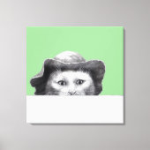 Katze mit Hut (Moegi) Leinwanddruck (Vorderseite)