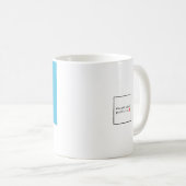 Katze mit Hut (Old-School Blue) Kaffeetasse (VorderseiteRechts)