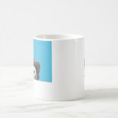 Katze mit Hut (Old-School Blue) Kaffeetasse (Mittel)