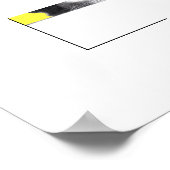 Katze mit Hut (Retro-Gelb) Poster (Ecke)