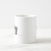 Katze mit Hut (Schnee) Kaffeetasse (Mittel)