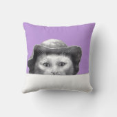 Katze mit Hut (Sumire) Kissen (Rückseite)