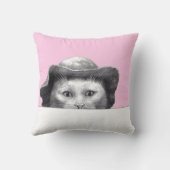 Katze mit Hut (Ume) Kissen (Rückseite)