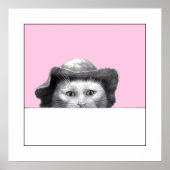 Katze mit Hut (Ume) Poster (Vorne)