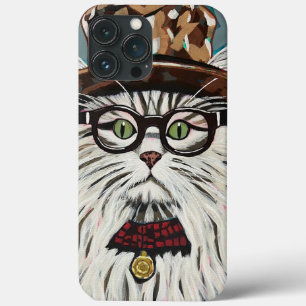 Katze mit Hut und Brille Case-Mate iPhone Hülle