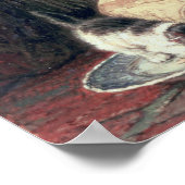 Katze mit ihren Kätzchen auf einem Kissen Poster (Ecke)