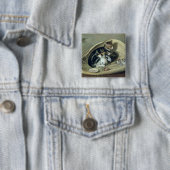 Katze mit ihren Kätzchen in einem Korb, 1797 Button (Beispiel)