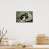 Katze mit ihren Kätzchen in einem Korb, 1797 Poster (Küche)