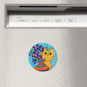 Katze mit Iren in Talavera Vase Magnet (In Situ (Geschirrspüler))