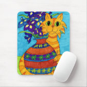 Katze mit Iren in Talavera Vase Mousepad (Mit Mouse)