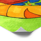 Katze mit Iren in Talavera Vase Poster (Ecke)