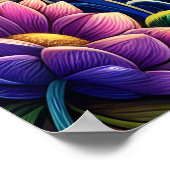 Katze mit Juwelen im lebendigen Fantasiegarten Poster (Ecke)