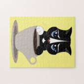 KATZE MIT KAFFEE CUP PUZZLE (Horizontal)