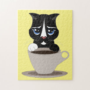 KATZE MIT KAFFEE CUP PUZZLE