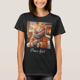 Katze mit Kaffee Purr-fect T-Shirt