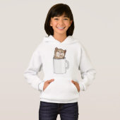 Katze mit Kaffee-Tasse Hoodie (Vorne ganz)
