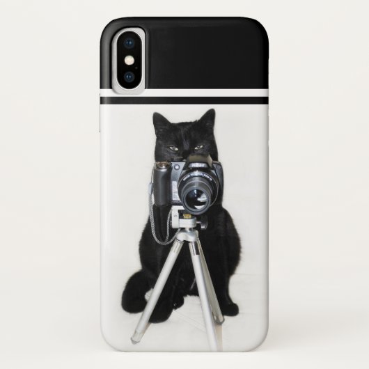 Katze mit Kamera Case-Mate iPhone Hülle (Rückseite)