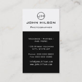 Katze mit Kamera - Fotograf-Visitenkarte Visitenkarte (Rückseite)