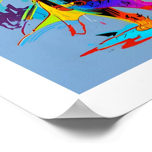 Katze mit Kap Poster (Ecke)