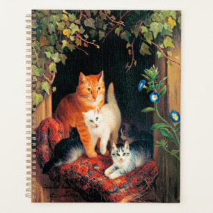 Katze mit Kätzchen, Kunstmalerei, Planer