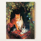 Katze mit Kätzchen, Kunstmalerei, Planer (Rückseite)