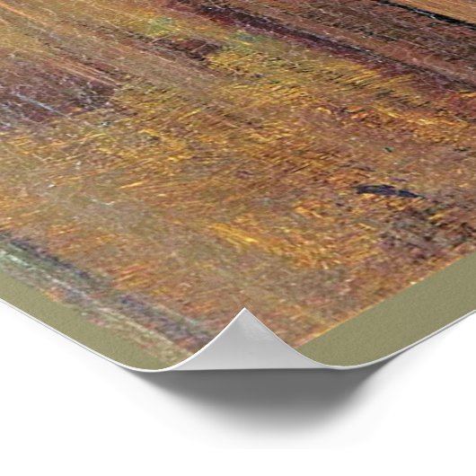 Katze mit Kätzchen, Kunstmalerei, Poster (Ecke)