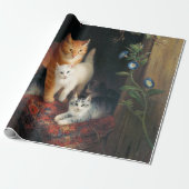 Katze mit Kätzchen (Niedliche Katzen) Geschenkpapier (Ungerollt)