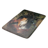 Katze mit Kätzchen (Tierart) Badematte (Schrägansicht)