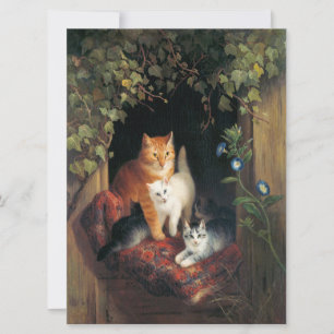 Katze mit Kätzchen (Tierart) Karte