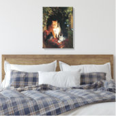 Katze mit Kätzchen (Tierart) Leinwanddruck (Insitu (Schlafzimmer))