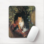 Katze mit Kätzchen (Tierart) Mousepad (Mit Mouse)