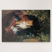 Katze mit Kätzchen (Tierart) Puzzle (Horizontal)