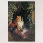 Katze mit Kätzchen (Tierart) Puzzle (Vertikal)