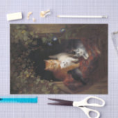 Katze mit Kätzchen von Henriette Ronner Knip Seidenpapier (Handwerk)