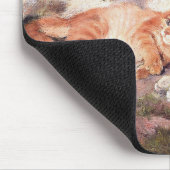 Katze mit Kittens Fine Art Mousepad (Ecke)