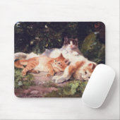 Katze mit Kittens Fine Art Mousepad (Mit Mouse)