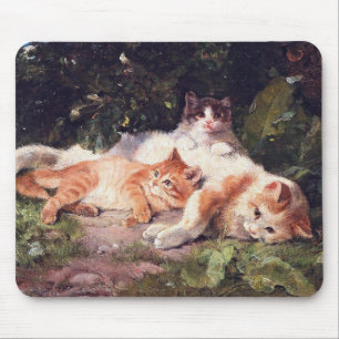 Katze mit Kittens Fine Art Mousepad
