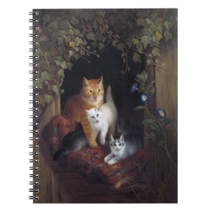 Katze mit Kittens Henriette Knip 1844 Notizblock