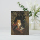 Katze mit Kittens Henriëtte Ronner Knip Postkarte (Stehend Vorderseite)