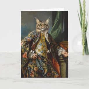 KATZE MIT KLEIDUNG KUNST GRUßKARTEN KARTE