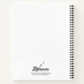 Katze mit Kopfhörer Bullet (8.5x11) Notebook Notizblock (Rückseite)