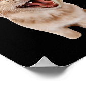 Katze mit Kopfhörer Meme Poster (Ecke)