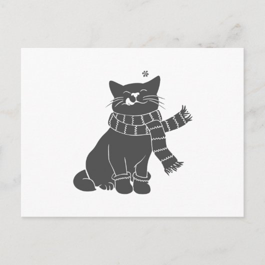 Katze mit Kosmetiktuch - Farbe wählen Postkarte (Vorderseite)