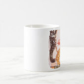 Katze mit Kragen Kaffeetasse (Mittel)