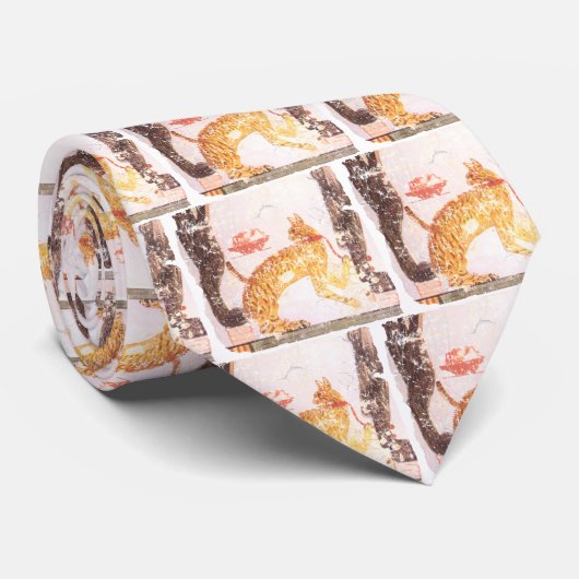 Katze mit Kragen Krawatte (Gerollt)