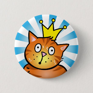 Katze mit Krone - Knopf Button